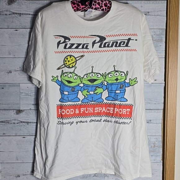 Disney Other - Disney Toy Story Pizza Planet White T-shirt Size Large